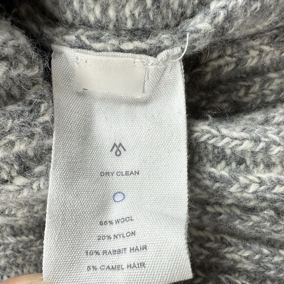 Martin + OSA Sweater L Mens Gray Speckle Wool Blend Heavy Long Sleeve Outdoor - Picture 9 of 9